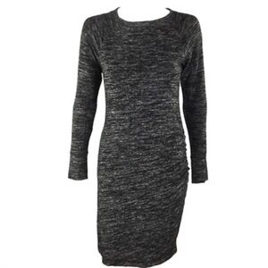 BANANA REPUBLIC Snitty Wrap Marled Knit Dolman Ruched Hip Stretch Sheath Dress